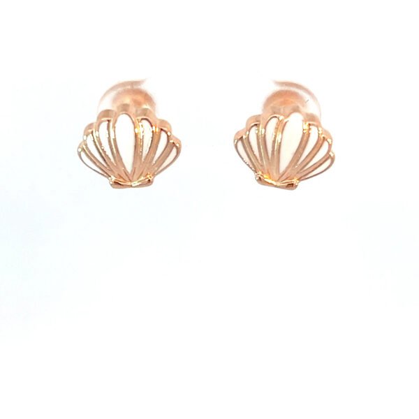 Shell_RG_stud_1 Rose gold plated 925 Silver Stud