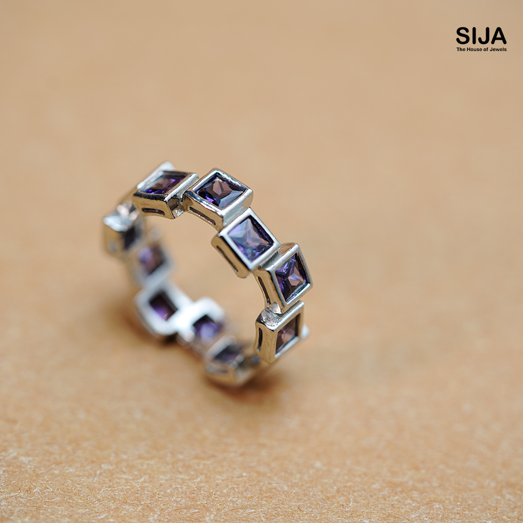 Amethyst Ring- 925 Silver