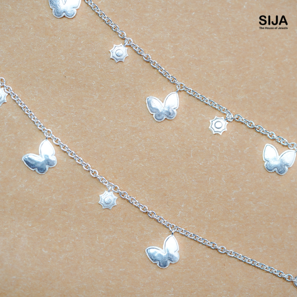 Butterfly 925 Silver Anklet