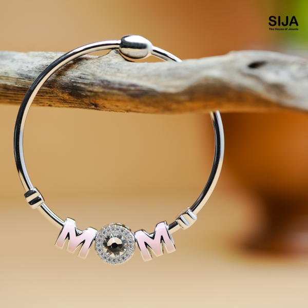 Mom Charm - 925 Silver Women Bracelet