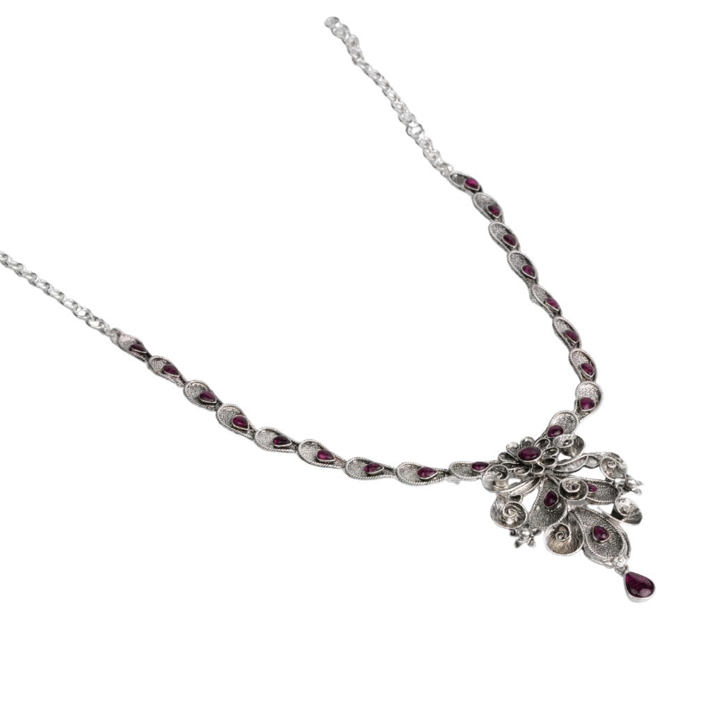 Oxidized Silver Necklace