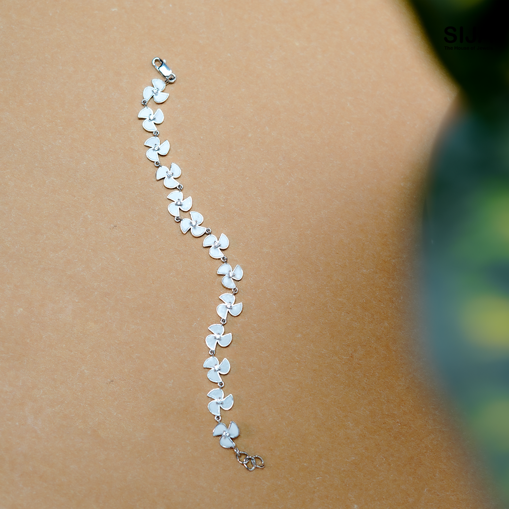 Pinwheel Bracelet - 925 Silver