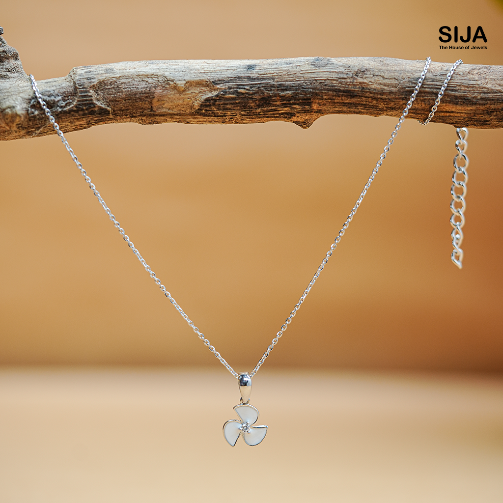 Pinwheel Pendant Chain - 925 Silver