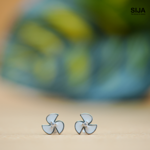 Pinwheel Stud - 925 silver