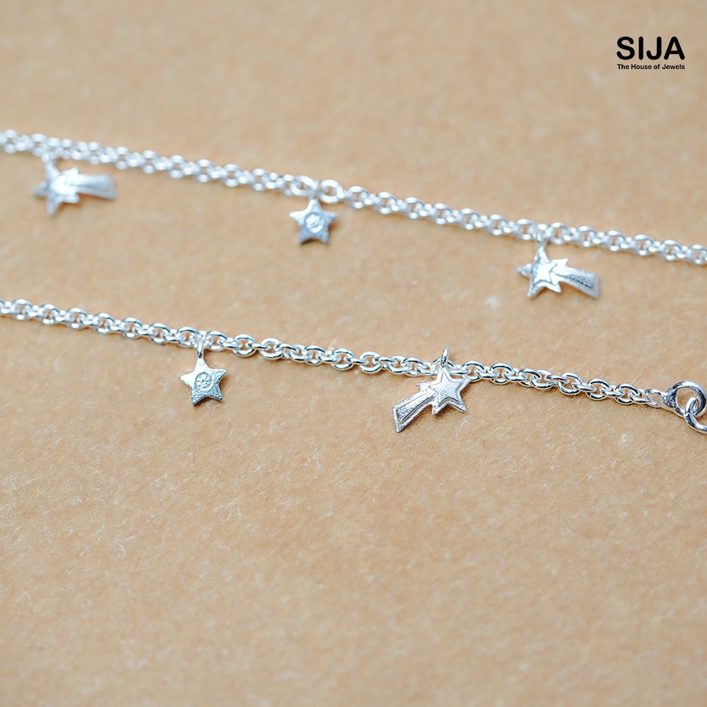 Shooting Star 925 Silver Anklet