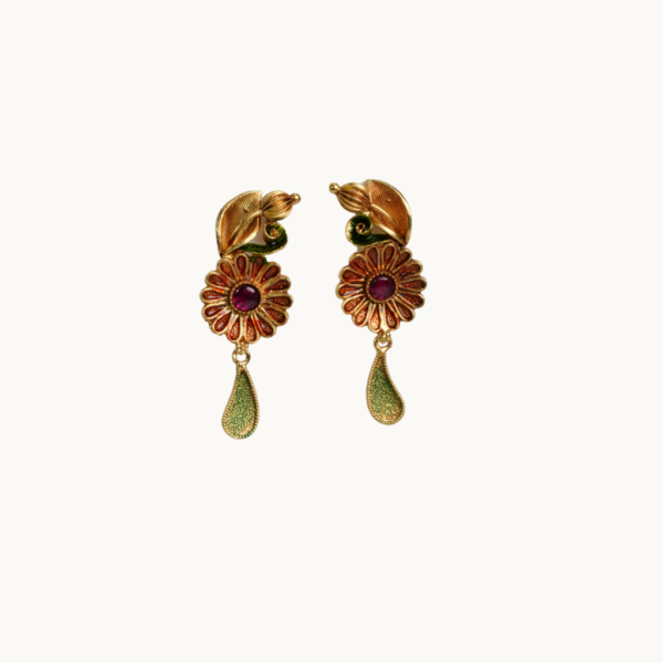 Antique_Floral_Earring_1 gold plated earrings