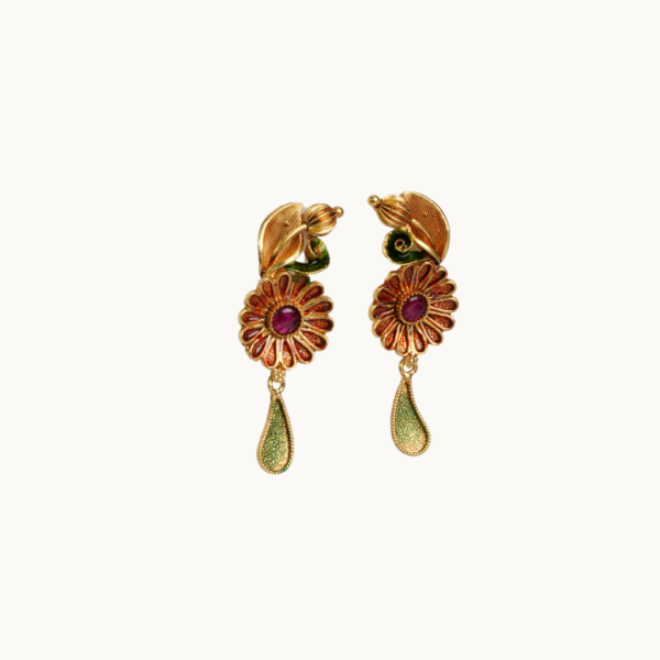 gold plated silver earrings