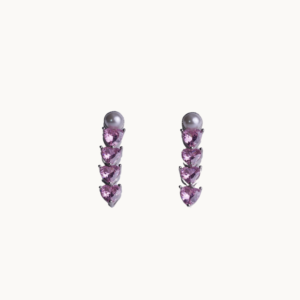 925 silver heart earrings