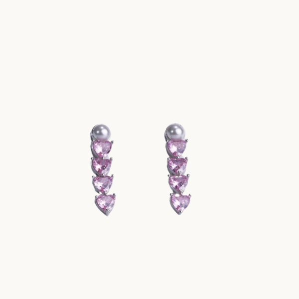 925 silver heart earrings