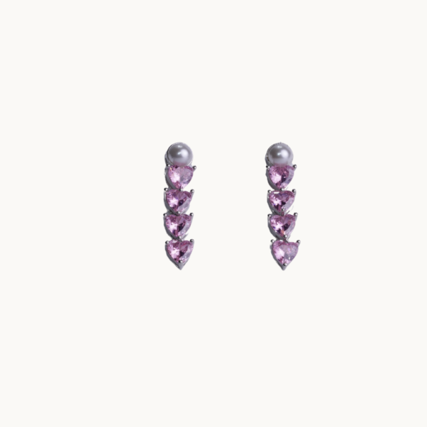 925 silver heart earrings
