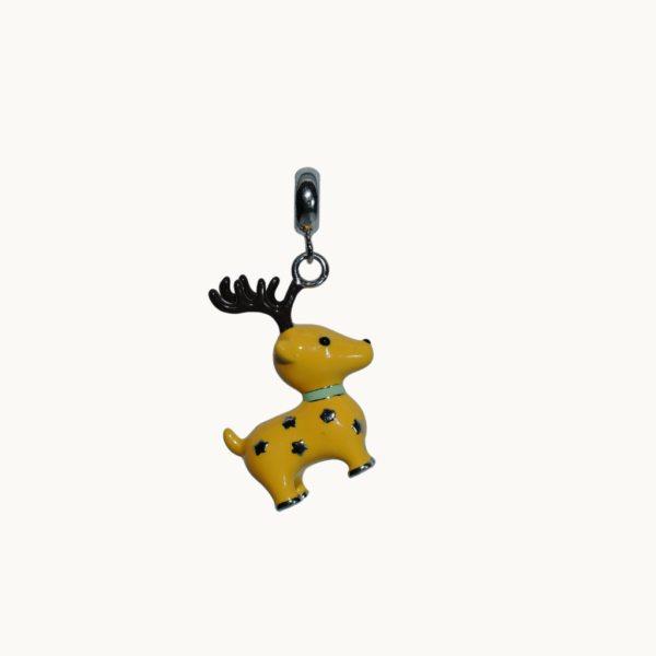Yellow_Deer_Charm_1 925 silver deer charm